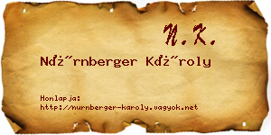 Nürnberger Károly névjegykártya